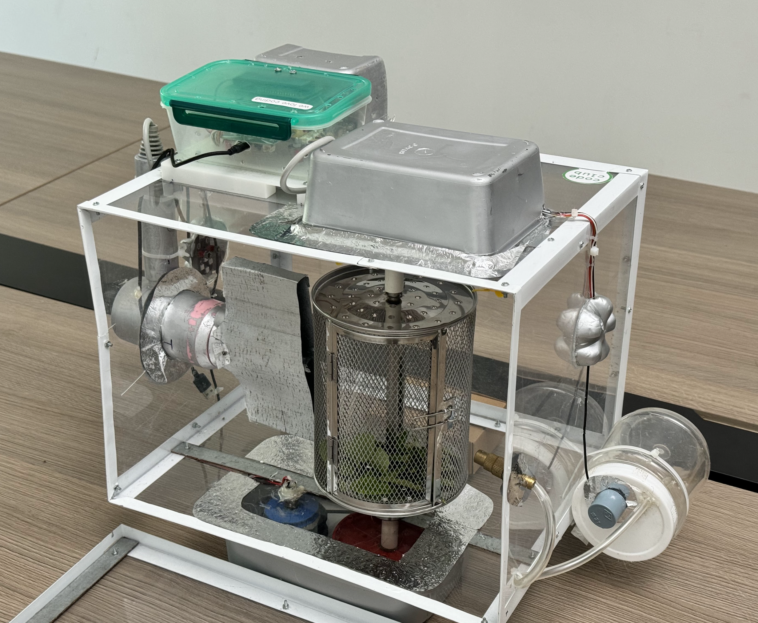 Integrated tea leaf dryer